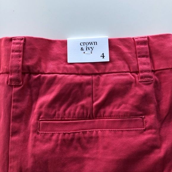 Crown & Ivy NWT coral shorts size 4 - Picture 4 of 6
